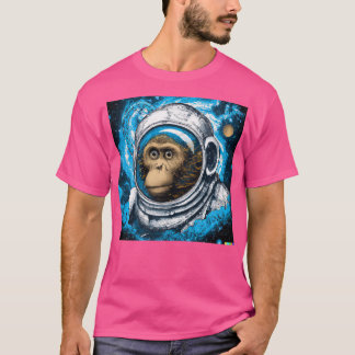 Camiseta Funny Monkey in Space Funny Men Women Vintage ()