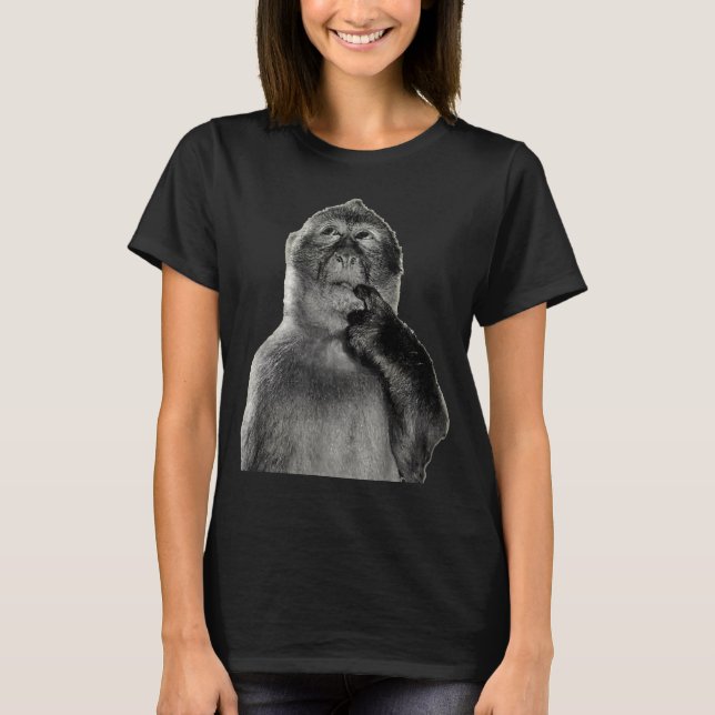 Camiseta Funny Monkey Meme With Retro Odore Humor Art Style (Anverso)