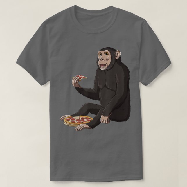 Camiseta Funny Monkey Pizza Lover Chimp (Diseño del anverso)