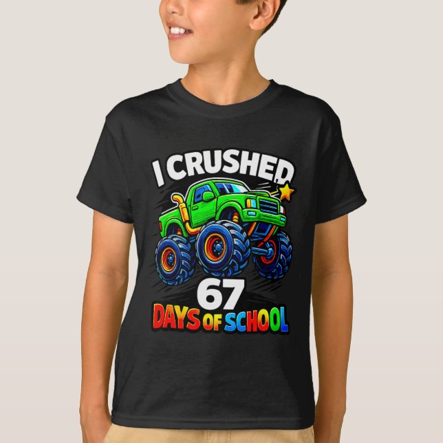 Camiseta Funny Monster Truck Six Seven Meme Boys Kids Schoo (Anverso)
