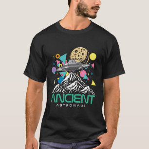 Camiseta Funny Montañas Astronautas Antiguas Ufo Planetas