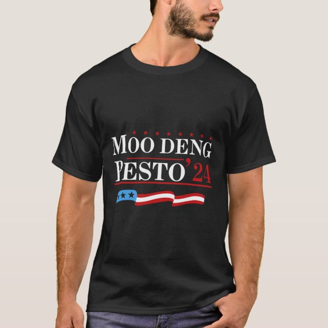 Camiseta Funny Moo Deng Pesto 24 Penguin Ba (Anverso)