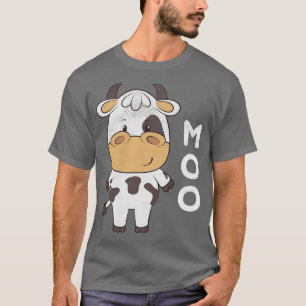 Camiseta Funny Moo Farm Animal Farmer Cow Kawaii