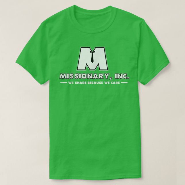 Camiseta Funny Mormon Missionary Inc  (Diseño del anverso)