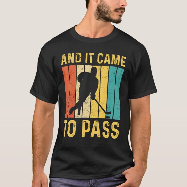 Camiseta Funny Mormon Missionary LDS Ice Hockey And It Came (Anverso)