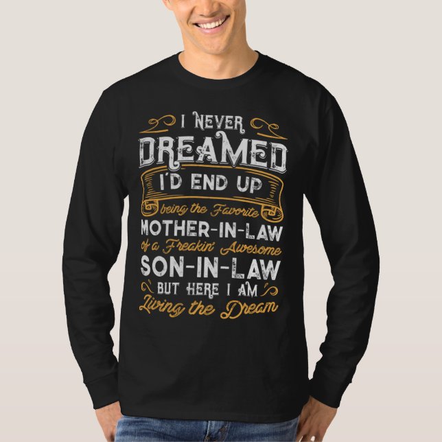 Camiseta Funny Mother In Law of a Freaking Awesome Son In L (Anverso)