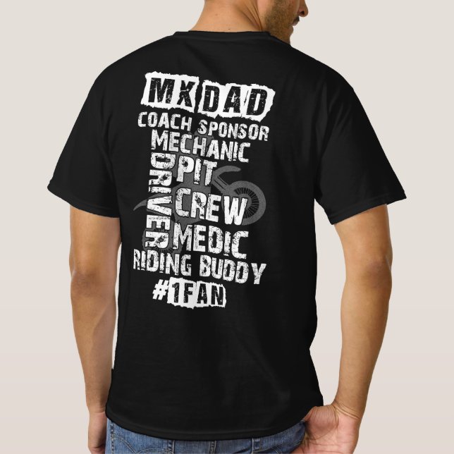 Camiseta Funny Motocross MX Dad #1 entrenador de ciclismo d (Reverso)