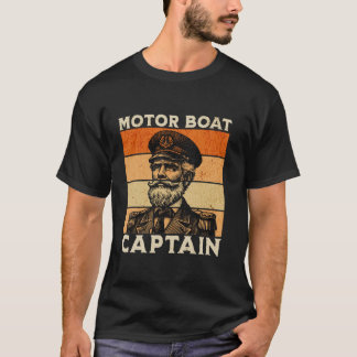 Camiseta Funny Motor Boat Captain Vintage