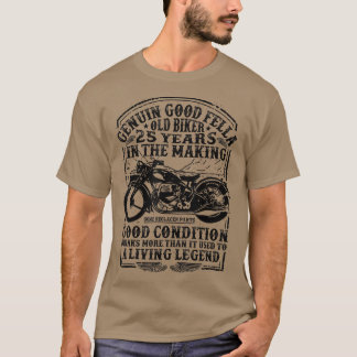 Camiseta Funny Motor clásico de 25 años de edad Biker Retro