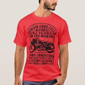 Camiseta Funny Motor clásico de 67 años de edad Biker Retro