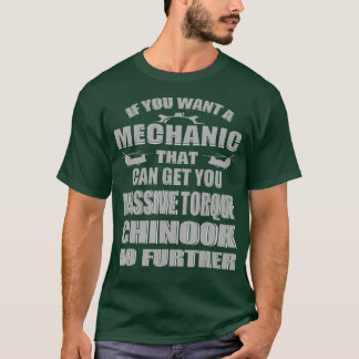 Camiseta Funny Motor de Helicóptero Mecánico Chinook Diesel