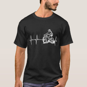 Camiseta Funny Mountain Bike MTB Downhill Bicicleta Heartbe