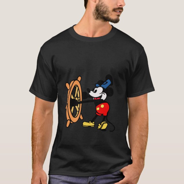 Camiseta Funny MOUSE PERSONALIZADO Steamboat Willie Origina (Anverso)