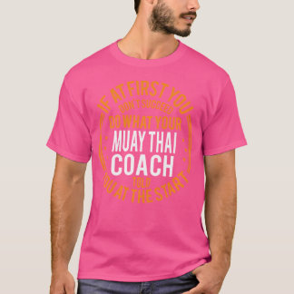 Camiseta Funny Muay Thai, Instructor Deportivo Y Jugador Fu