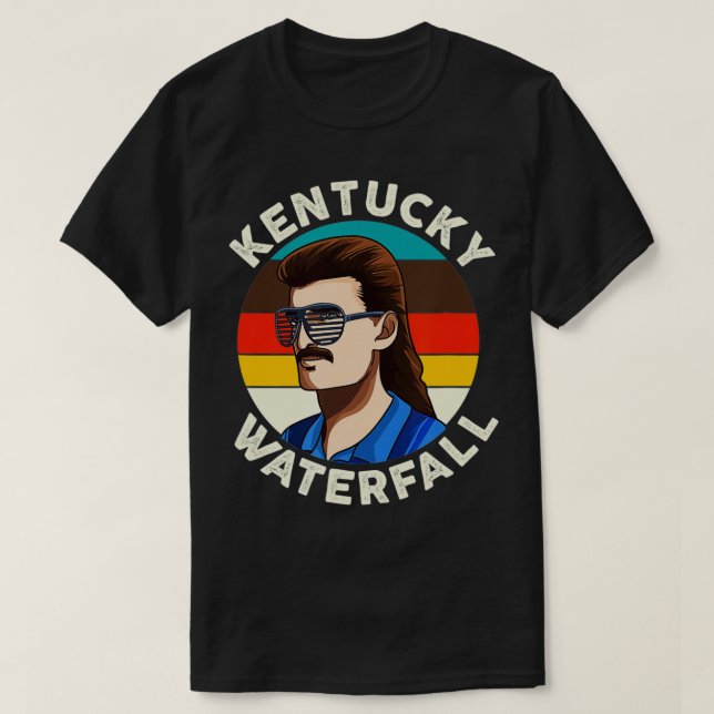 Camiseta Funny Mullet Kentucky Waterfall Redneck Mullet (Diseño del anverso)