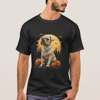 Camiseta Funny Mummy Boxer Calabaza miedo Halloween Perro A