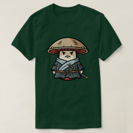 Camiseta Funny Mushroom Ronin Wandering Samurai Illustratio