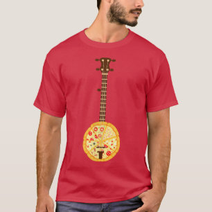 Camiseta Funny Music Instrument Banjo Pizza T-Shirt