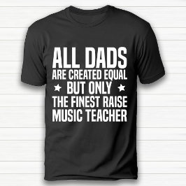 Camiseta Funny Music Teacher Dad Birthday Black