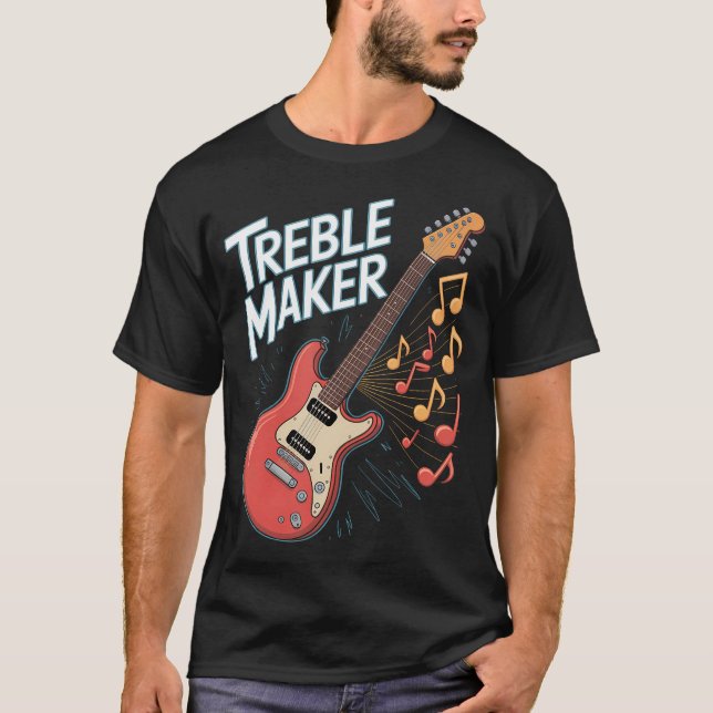 Camiseta Funny Music Treble Maker Guitar (Anverso)