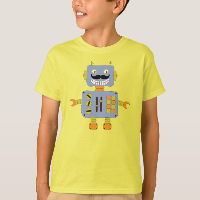 Camiseta Funny Mustache Robot (Anverso)