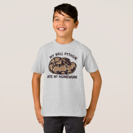 Camiseta Funny My Ball Python Ate My Home Work Mascota Snac