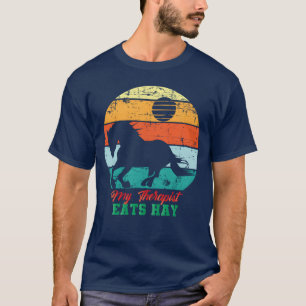 Camiseta Funny Myherapist come Hay Horse Lover chica