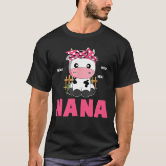 Camiseta Funny Nana Cow Cute Cow Farmer Cumpleaños Matanza