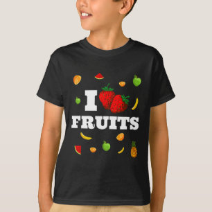 Camiseta Funny Nana Watermelon Strawberry I Love Fruits