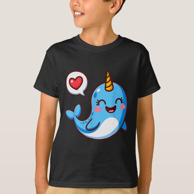 Camiseta Funny Narwhal Art For Men Women Kids Narwhal Lover (Anverso)