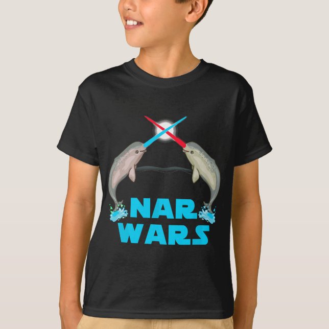 Camiseta Funny Narwhal La parodia de la Gran Guerra de las  (Anverso)