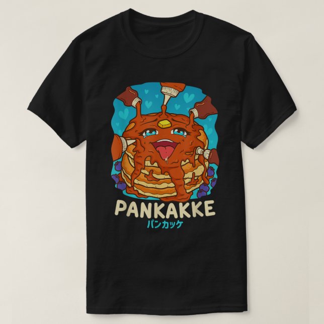 Camiseta Funny Naughty Foodie Pun Kawaii Pankakke Japonés (Diseño del anverso)