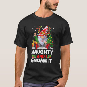 Camiseta Funny Naughty Y Me Gnome Esto Navidad A Los Niños