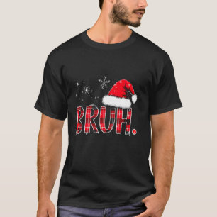 Camiseta Funny Navidades bruh le ponen humor a Santa Hat en