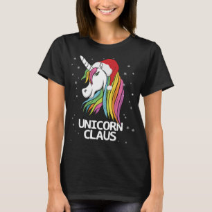 Camiseta Funny Navidades burdos Unicorn Claus Santa