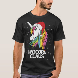 Camiseta Funny Navidades burdos Unicorn Claus Santa