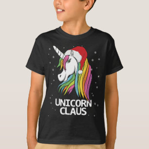 Camiseta Funny Navidades burdos Unicorn Claus Santa