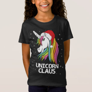 Camiseta Funny Navidades burdos Unicorn Claus Santa