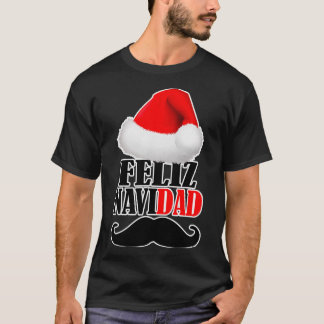 Camiseta Funny Navidades Dad Mustache Feliz
