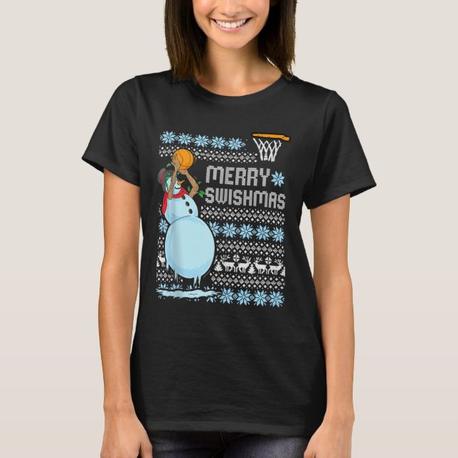 Camiseta Funny Navidades de baloncesto citan Mamáes de nata (Anverso)