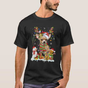 Camiseta Funny Navidades de Chihuahua Perro Sueño Santa H