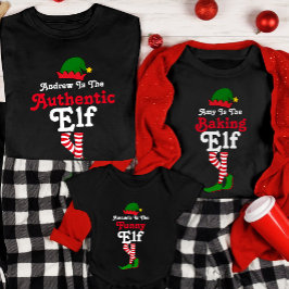 Camiseta Funny Navidades de coincidencia Elf Personalizada