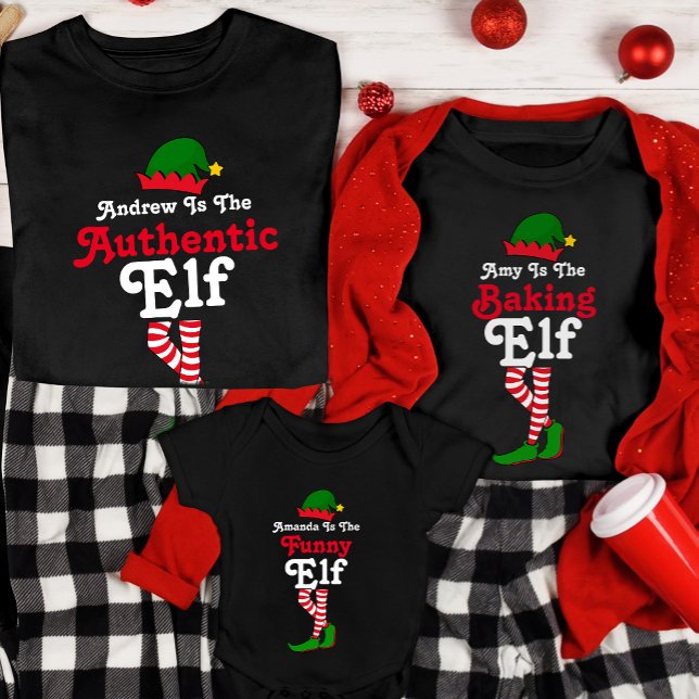 Camiseta Funny Navidades de coincidencia Elf Personalizada (Subido por el creador)