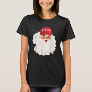 Camiseta Funny Navidades de Donald Trump y Santa Claus MAGA