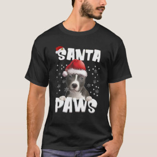 Camiseta Funny Navidades de la Nariz AZUL Pitbull iluminan 