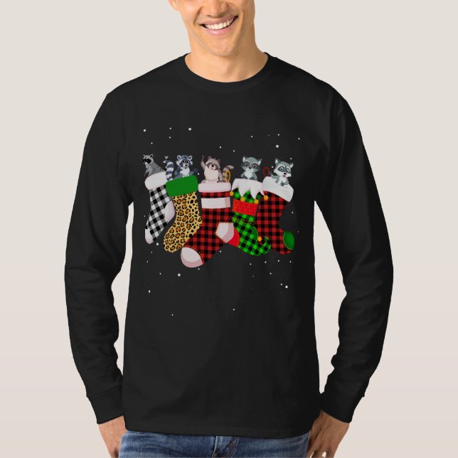Camiseta Funny Navidades de mapache soplan disstume merry X (Anverso)