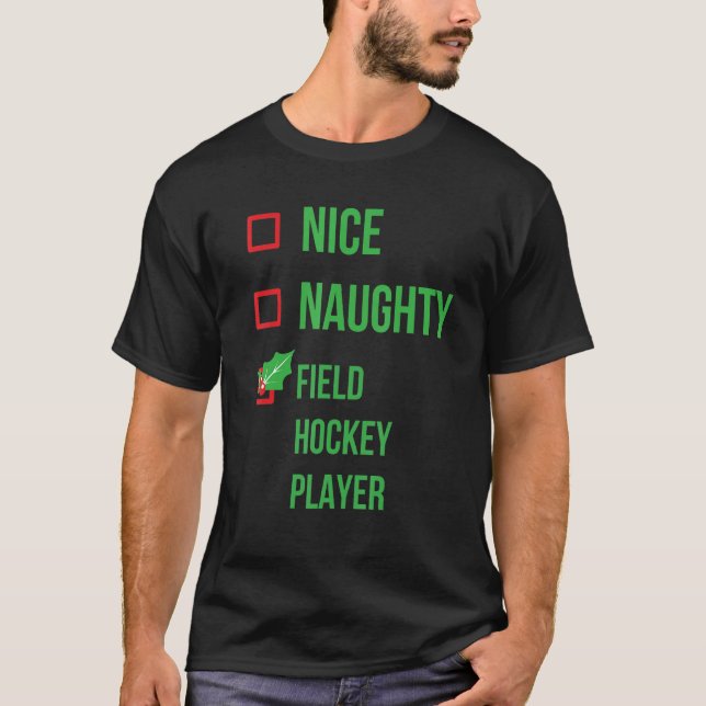 Camiseta Funny Navidades de Pajama, jugador de hockey sobre (Anverso)