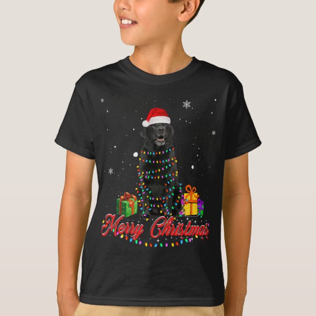 Camiseta Funny Navidades de perros de Black Lab Santa Navid (Anverso)