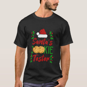 Camiseta Funny Navidades de Santa Cookie Tester cocina el s