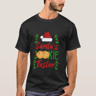 Camiseta Funny Navidades de Santa Cookie Tester cocina el s